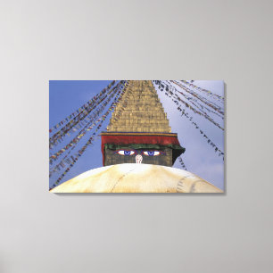 Asia, Nepal, Kathmandu. Bouddhanath Stupa. 2 Canvas Print