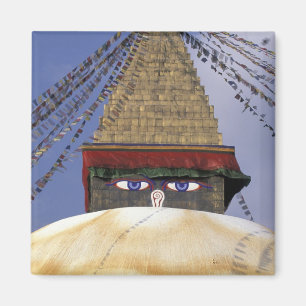 Asia, Nepal, Kathmandu. Bouddhanath Stupa. 2 Magnet