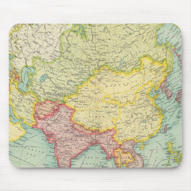 Asia political atlas map mouse mat (Front)