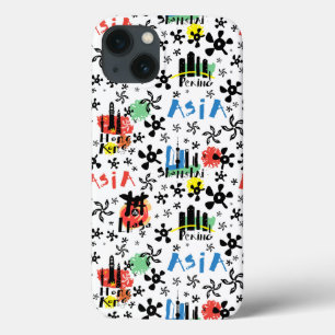 Asia   Symbols Pattern iPhone 13 Case