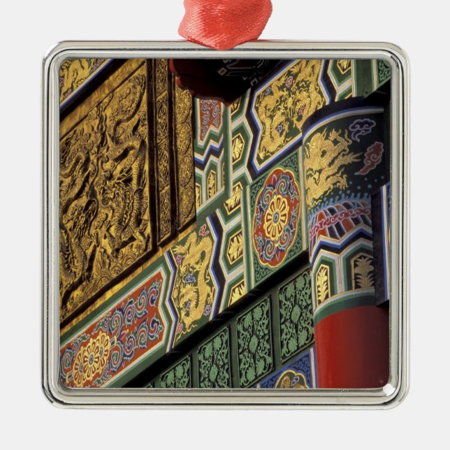 Asia, Taiwan, Taipei. The Grand Hotel, main Metal Tree Decoration (Front)