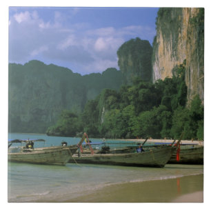 Asia, Thailand, Krabi. West Railay Beach, Tile