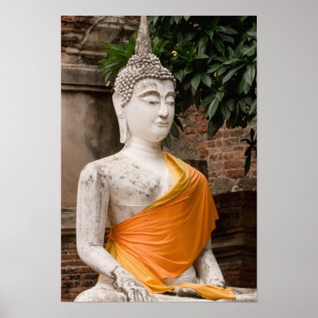 Asia, Thailand, Siam, Buddha at Ayutthaya Poster (Front)