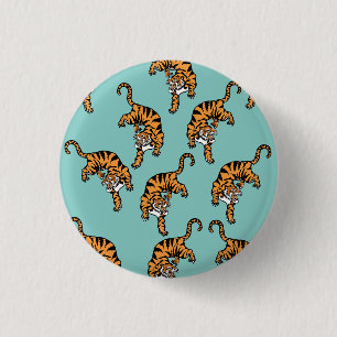Asia Tiger Pattern 3 Cm Round Badge
