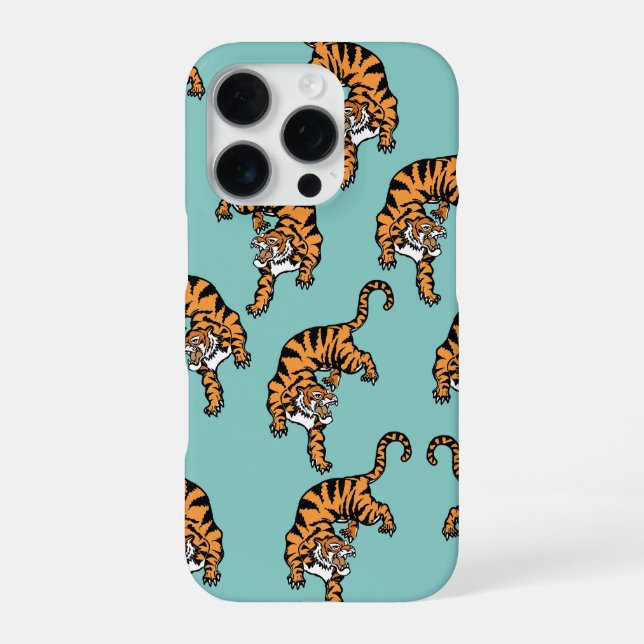 Asia Tiger Pattern iPhone Case (Back)