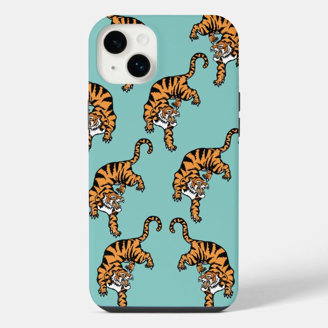 Asia Tiger Pattern iPhone Case (Back)