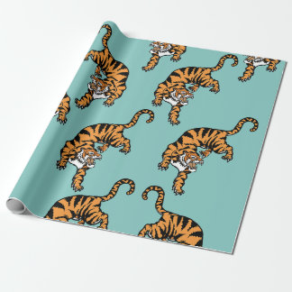 Asia Tiger Pattern Wrapping Paper