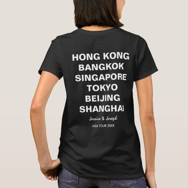 Asia Tour Hong Kong, Beijing, Bangkok Custom City T-Shirt (Back)