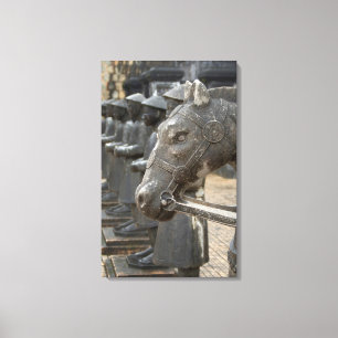 Asia, Vietnam. Figurines and horse statues Canvas Print