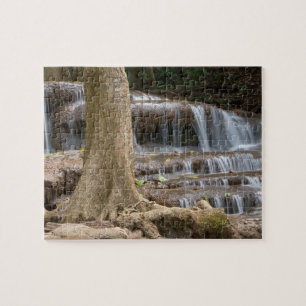 Asia, Waterfall on the border between Thailand Jigsaw Puzzle