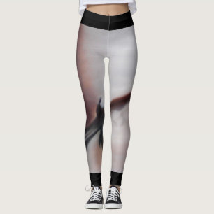 Asia Waters Brown Abstract Dance Leggings