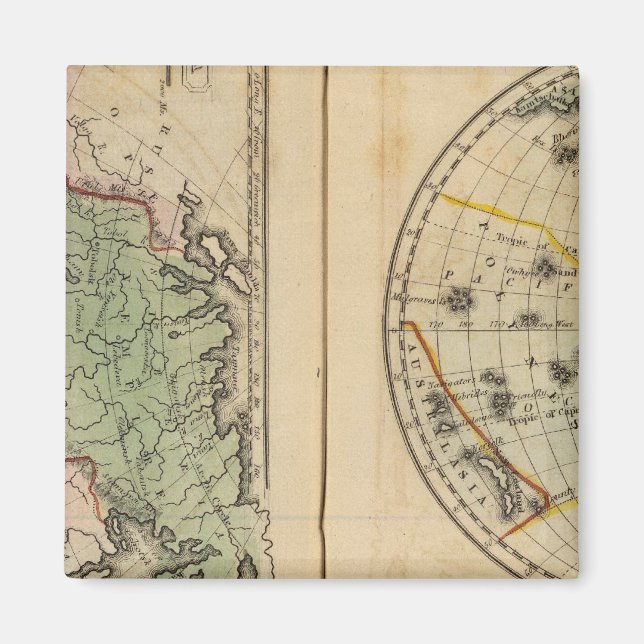 Asia, Western Hemisphere Magnet (Front)