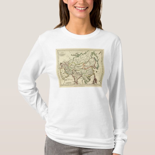 Asia with boundaries outlined T-Shirt (Front)