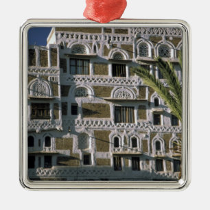Asia, Yemen, Sana'a. Yemeni house. Metal Tree Decoration