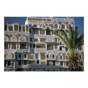 Asia, Yemen, Sana'a. Yemeni house. Photo Print