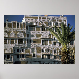 Asia, Yemen, Sana'a. Yemeni house. Poster