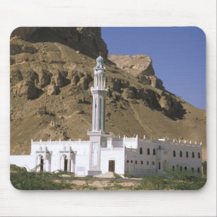 Asia, Yemen, Tarim. White mosque. Mouse Mat