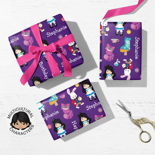 Asian Alice's Adventures in Wonderland  Wrapping Paper Sheet