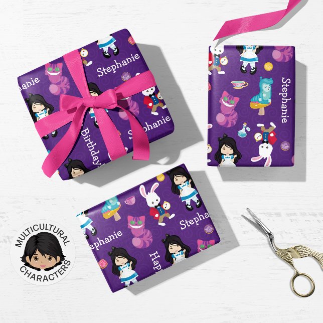 Asian Alice's Adventures in Wonderland  Wrapping Paper Sheet (Creator Uploaded)