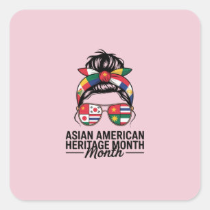 asian american and pacific islander heritage month square sticker