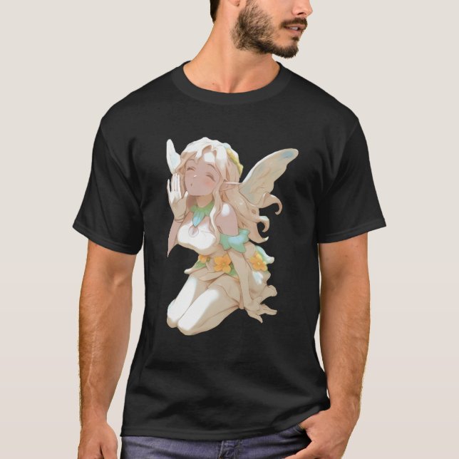 Asian Anime Japanese Cute Girl T-Shirt (Front)