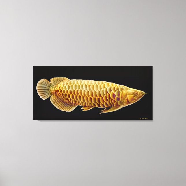 Asian Arowana Fish Wrapped Canvas (Front)