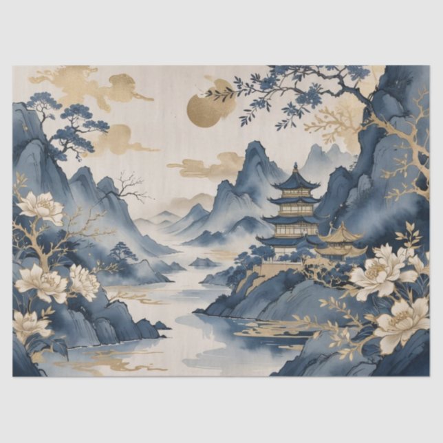 Asian Art Print  Tissue Paper (Front)