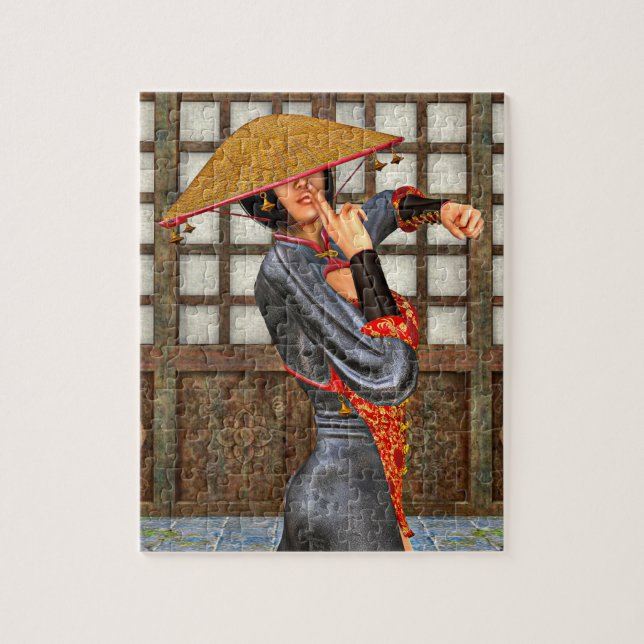 Asian Battle Woman Jigsaw Puzzle (Vertical)