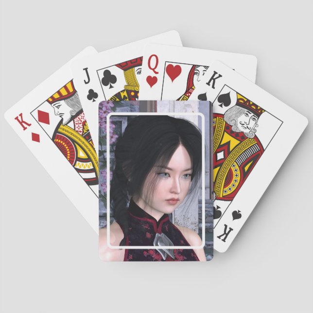 Asian Beauty Playing Cards (Back)