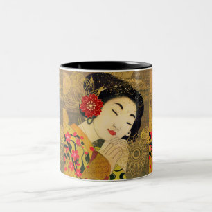 Asian Beauty Two-Tone Coffee Mug