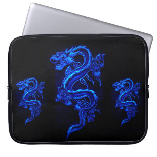 Asian Blue Dragon Laptop Sleeve