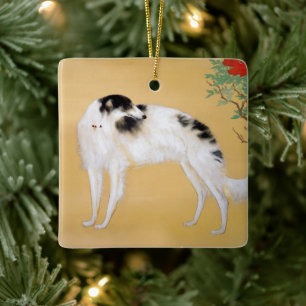Asian Borzoi Christmas Ornament
