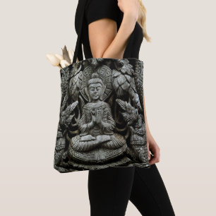 Asian Buddha Statue Tote Bag