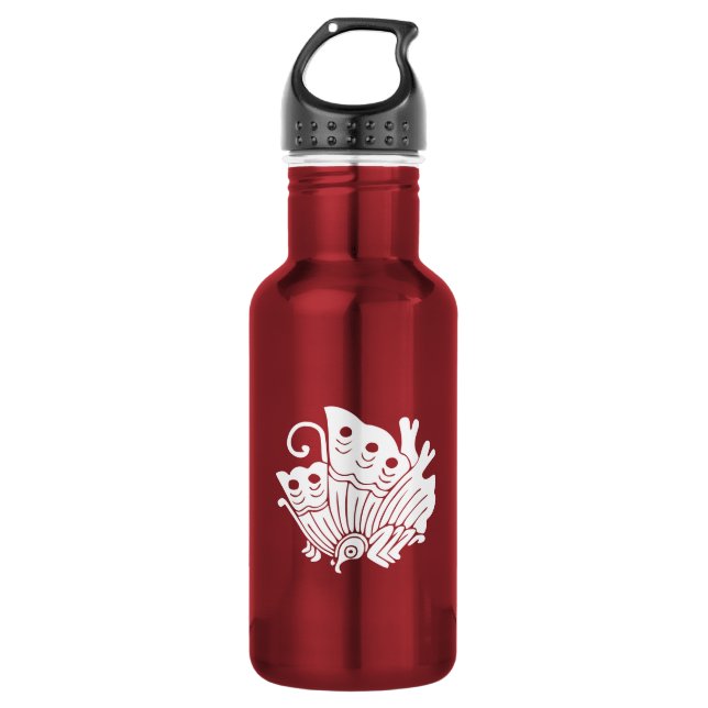 Asian Butterfly Japanese Kamon Design 532 Ml Water Bottle (Front)