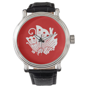 Asian Butterfly Japanese Kamon Design Watch