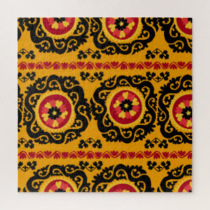 Asian Carpet Suzanne: Traditional Embroidery Jigsaw Puzzle