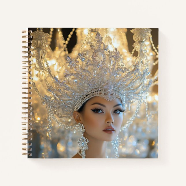 Asian Chandelier Princess Spiral Notebook (Front)