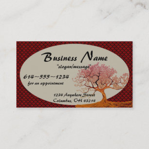 Asian Cherry Blossom Tree D2 Business Cards