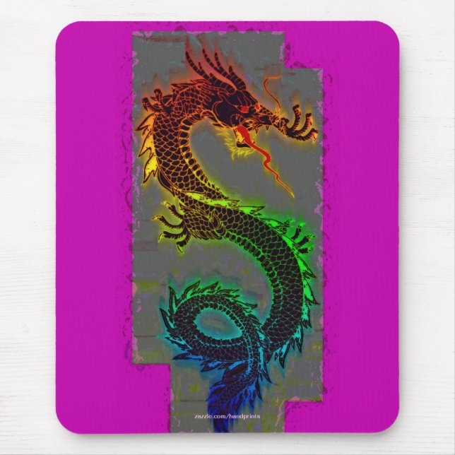 Asian, Chinese,Mythical Dragon, Year of the Dragon Mouse Mat (Front)