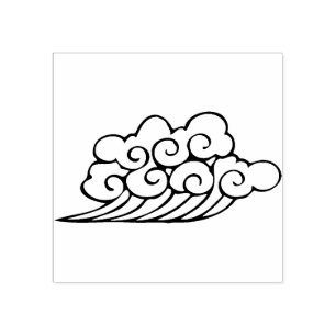 Asian Cloud Rubber Stamp