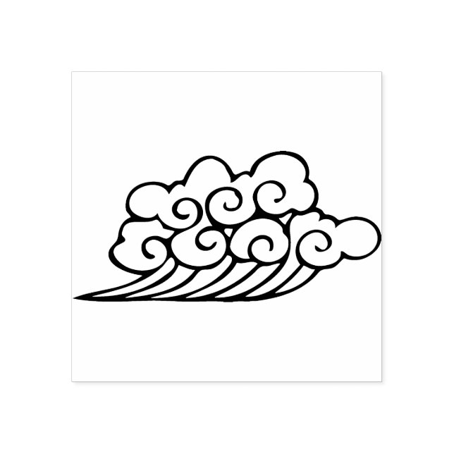 Asian Cloud Rubber Stamp (Imprint)