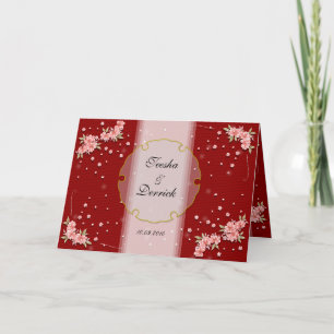 Asian design Chinese wedding invitation card