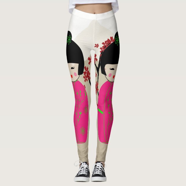 Asian Dolls Women's Leggings (Front)