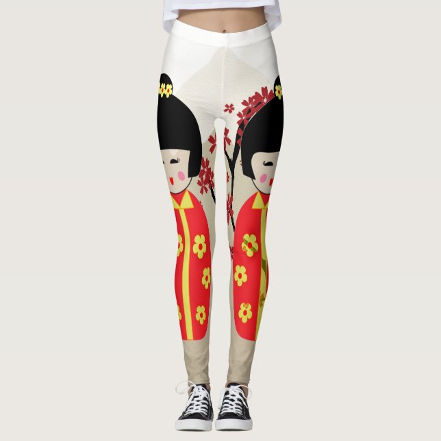 Asian Dolls Women's Leggings (Front)