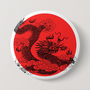 Asian Dragon 7.5 Cm Round Badge