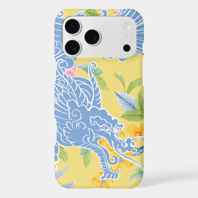 Asian Dragon - Blue on Pastel (Back)
