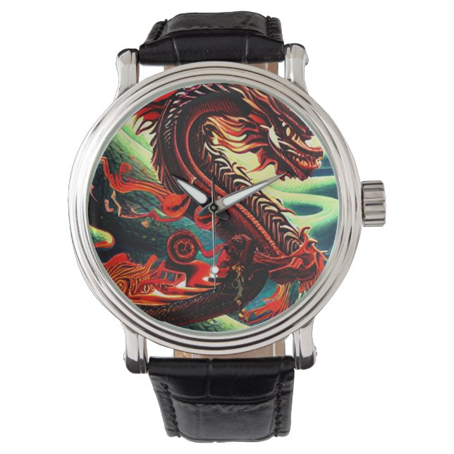 ASIAN DRAGON  BOTTLE COOLER WATCH (Front)