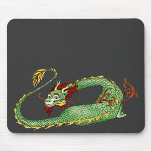 Asian Dragon Cartoon Mouse Mat