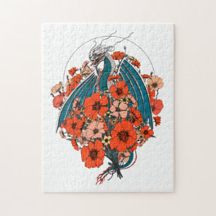 Asian Dragon Logo Jigsaw Puzzle