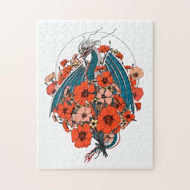 Asian Dragon Logo Jigsaw Puzzle (Vertical)